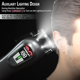 TCMKY Hair Clippers LED display showing battery status