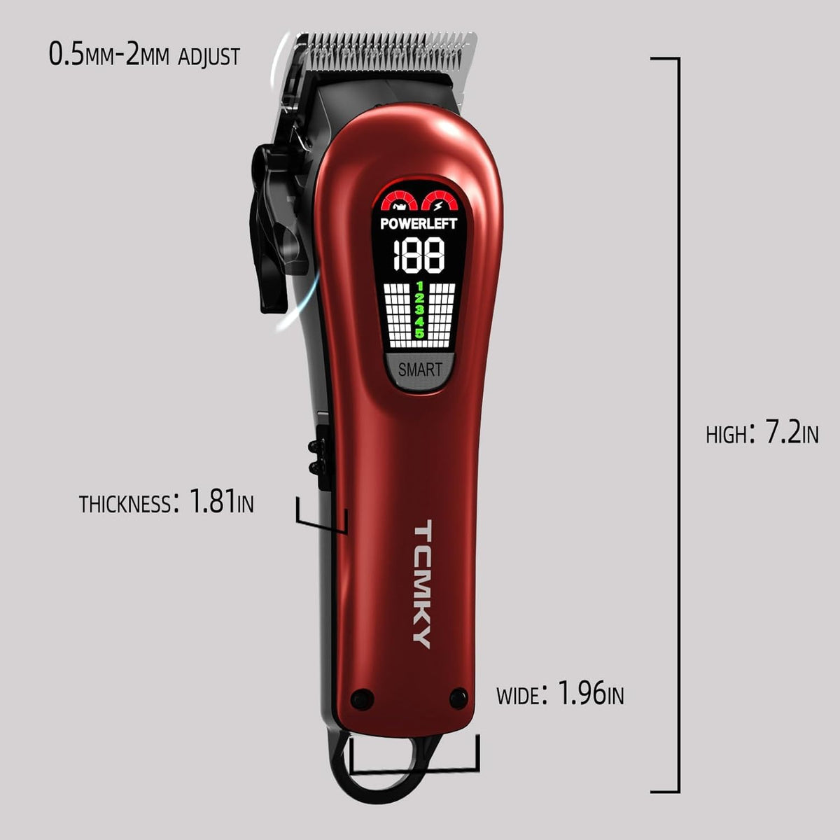 TCMKY Hair Clippers packaging and accessories