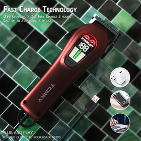 TCMKY Hair Clippers showing power adjustment settings