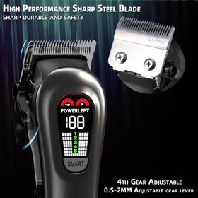 TCMKY Hair Clippers with auxiliary light feature activated