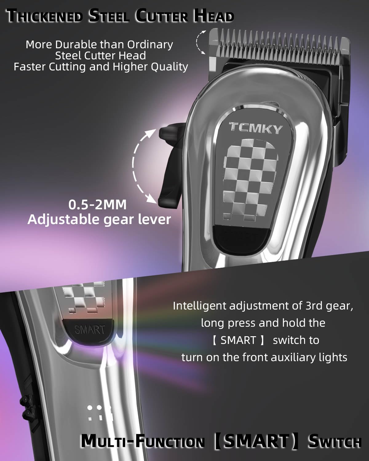 TCMKY Hair Clippers with charging indicators