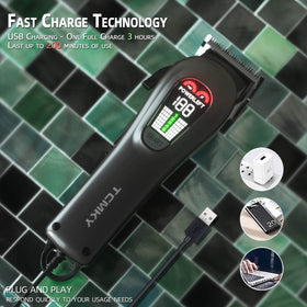 TCMKY Hair Clippers with full-size guide comb