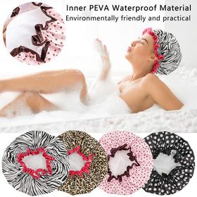 TCOTBE shower cap displayed in a lifestyle setting