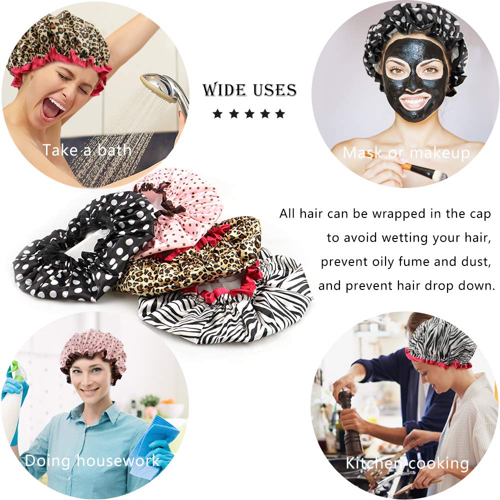 TCOTBE shower cap with striped pattern on a towel