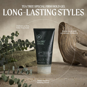 Tea Tree Firm Hold Gel 5.1 fl oz side view