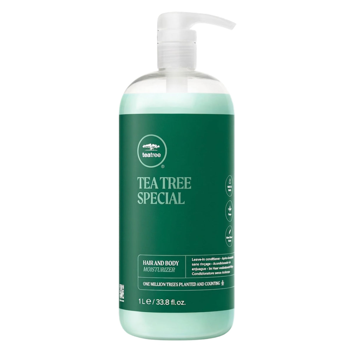 Tea Tree Hair and Body Moisturizer front view 33.8 fl. oz.