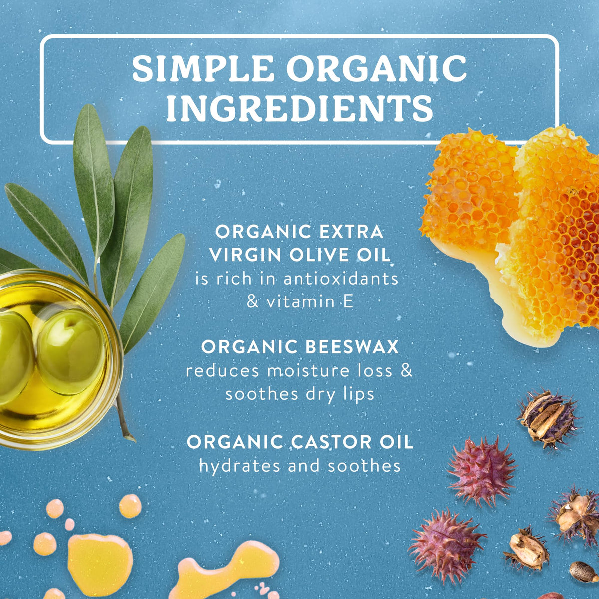 Tea Tree lip balm tube from Badger with organic ingredients