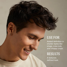 Tea Tree Shaping Cream 3 oz in use on styled hair