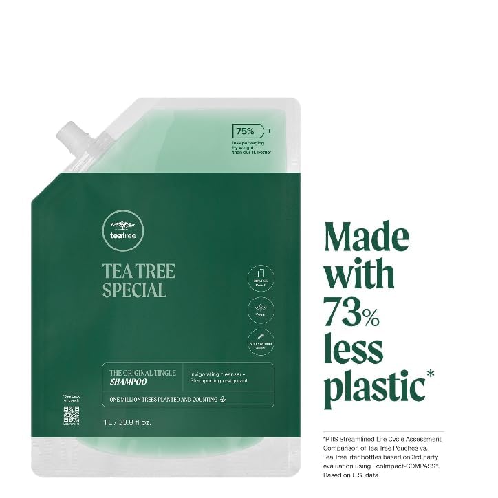 Tea Tree Special Shampoo in a bathroom setting