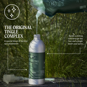 Tea Tree Special Shampoo with refill pouch beside it