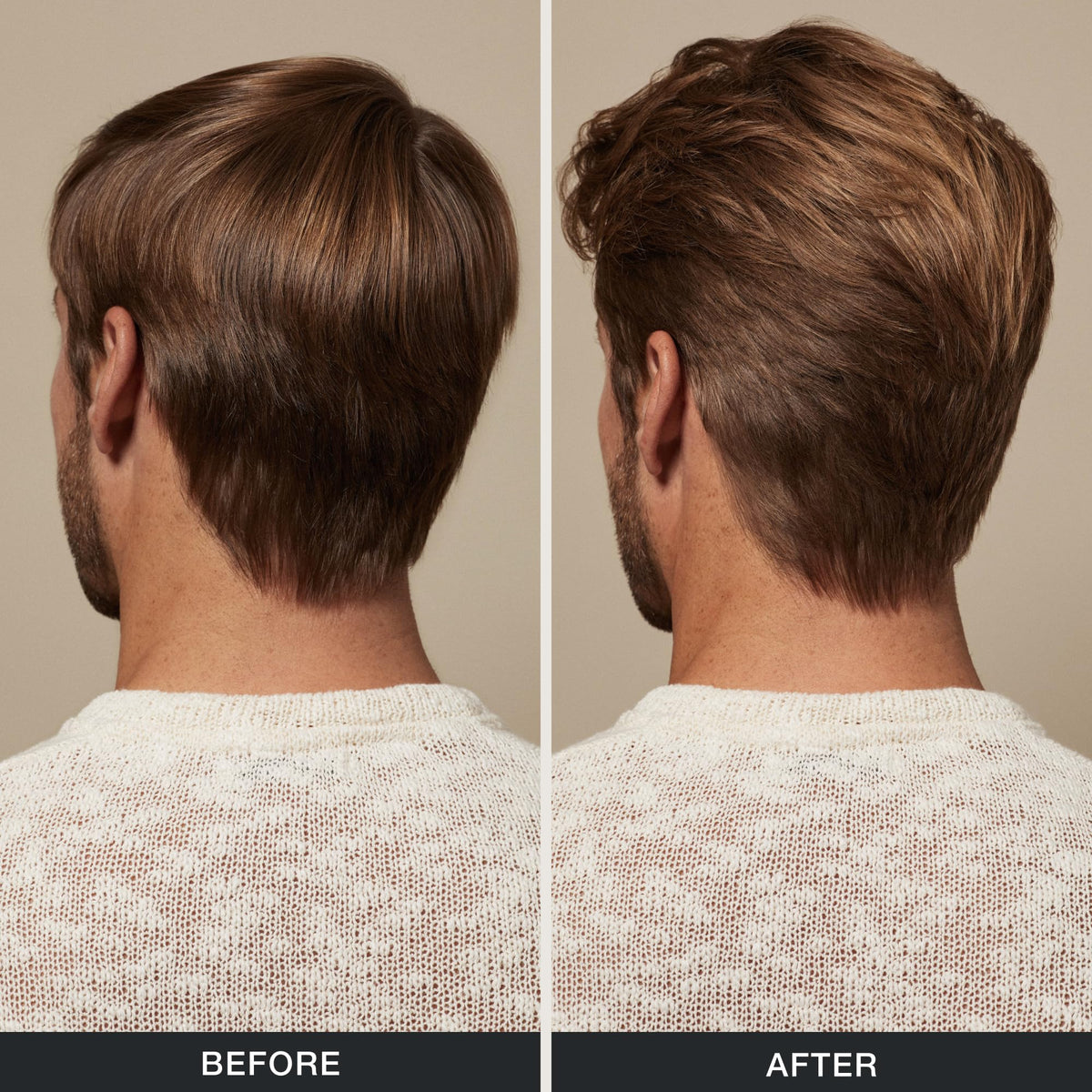Tea Tree Styling Gel applied to hair