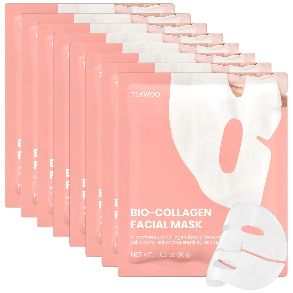 TEAWOO Bio-Collagen Facial Mask front view with packaging