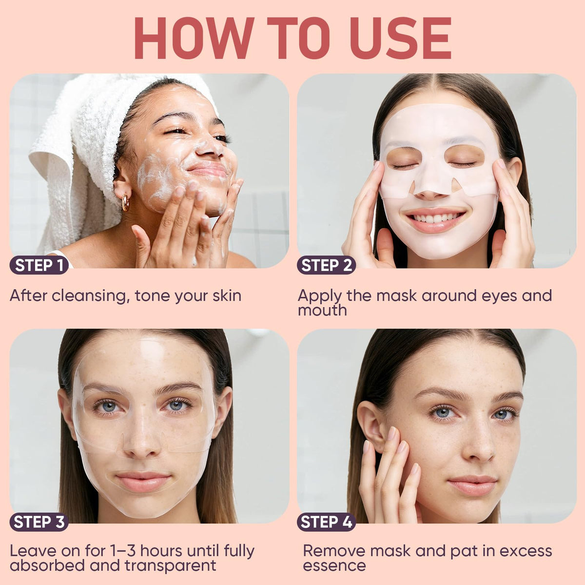 TEAWOO Bio-Collagen Facial Mask showing color change