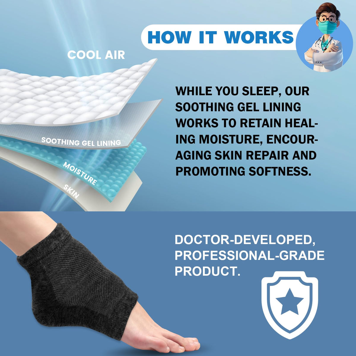 TEAWOO heel socks demonstrating flexibility and comfort