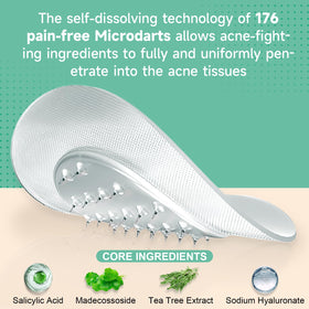 TEAWOO Microdart Acne Patch applied on skin