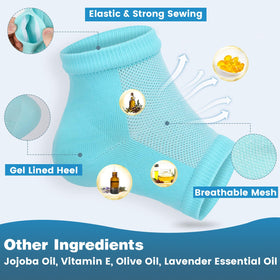 TEAWOO Moisturizing Toeless Socks in blue, lifestyle scene