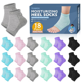 TEAWOO Moisturizing Toeless Socks in grey, front view
