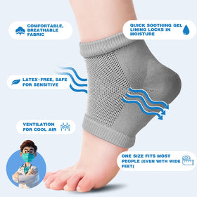 TEAWOO Moisturizing Toeless Socks in pink, packaging view