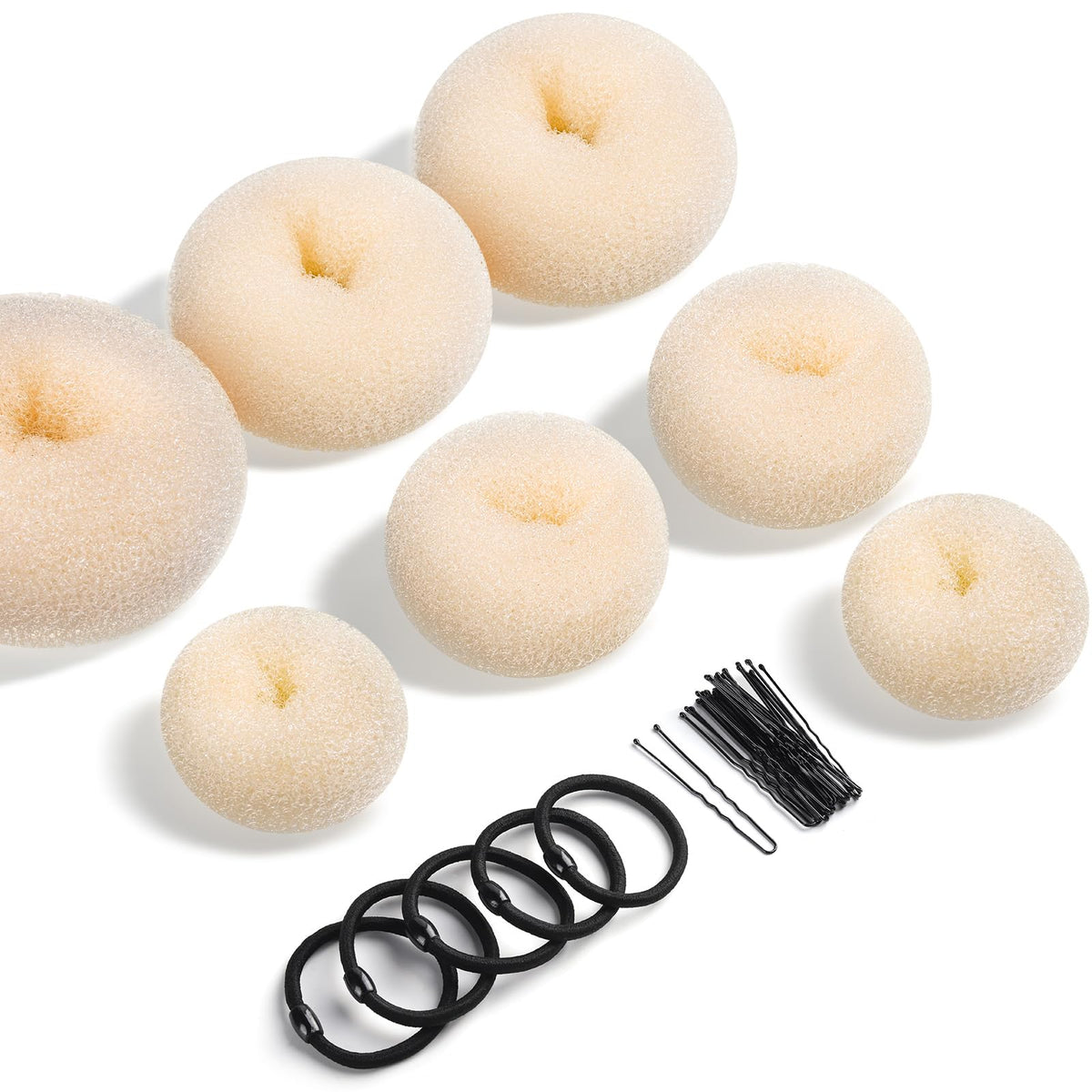 Teenitor Donut Bun Maker Set front view with various sizes