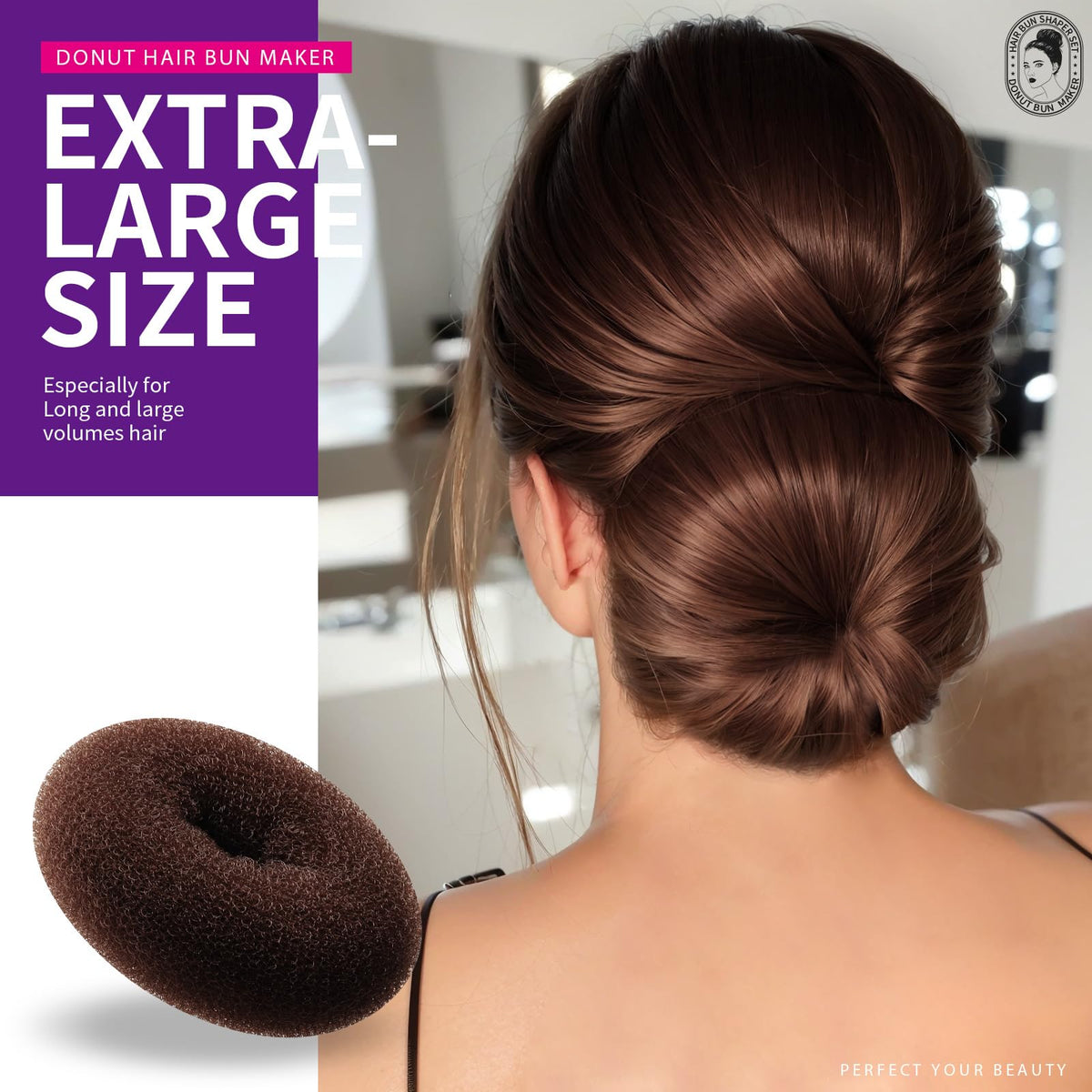 Teenitor Donut Hair Bun Maker Set displayed on a white background