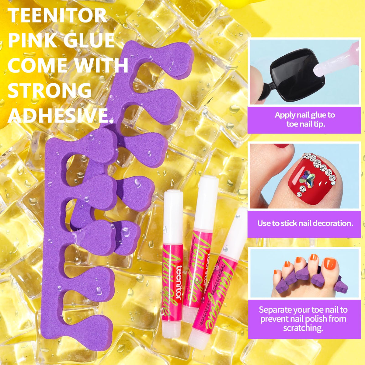 Teenitor double-sided nail file for shaping toenails