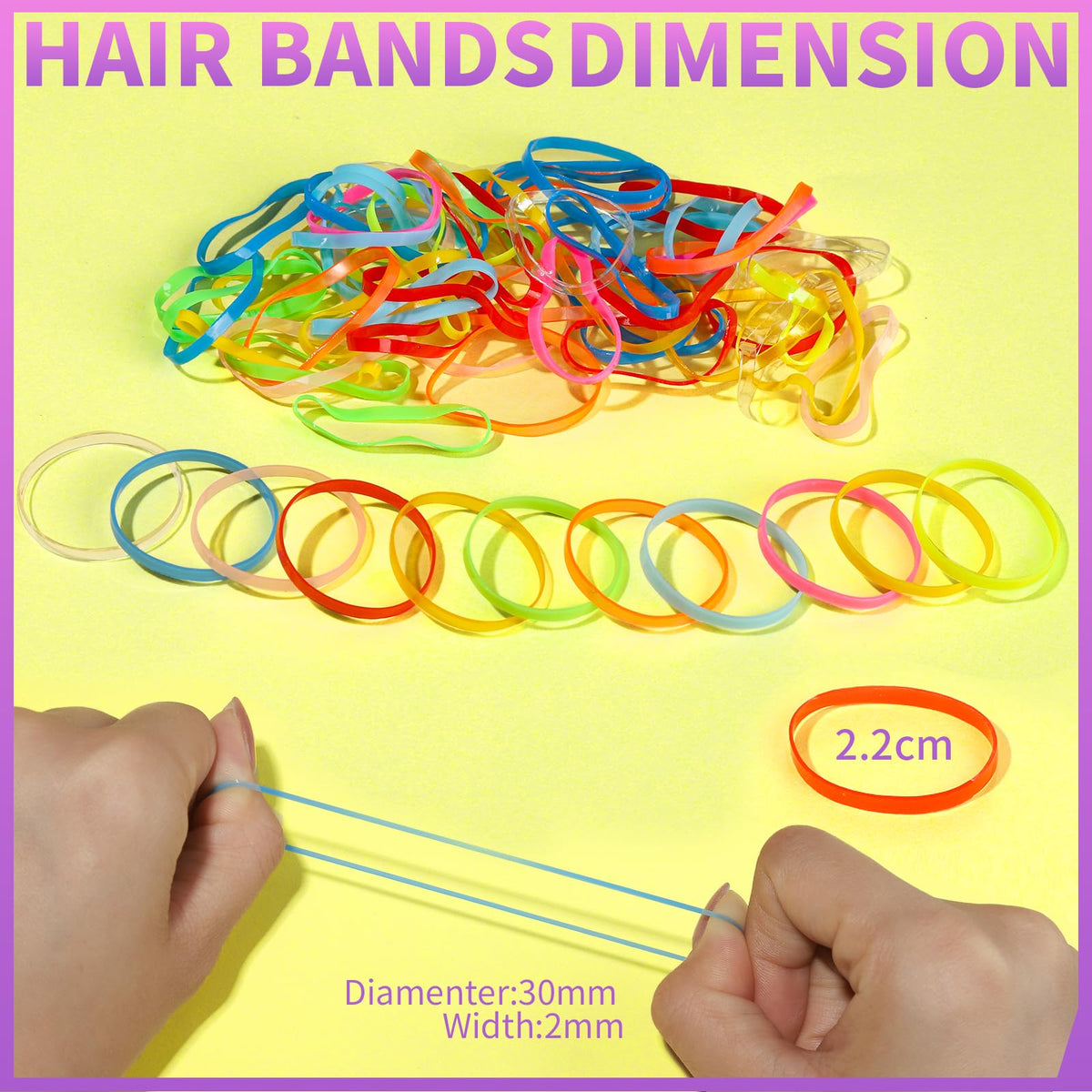 Teenitor Elastic Ties Hair Bands packaging display