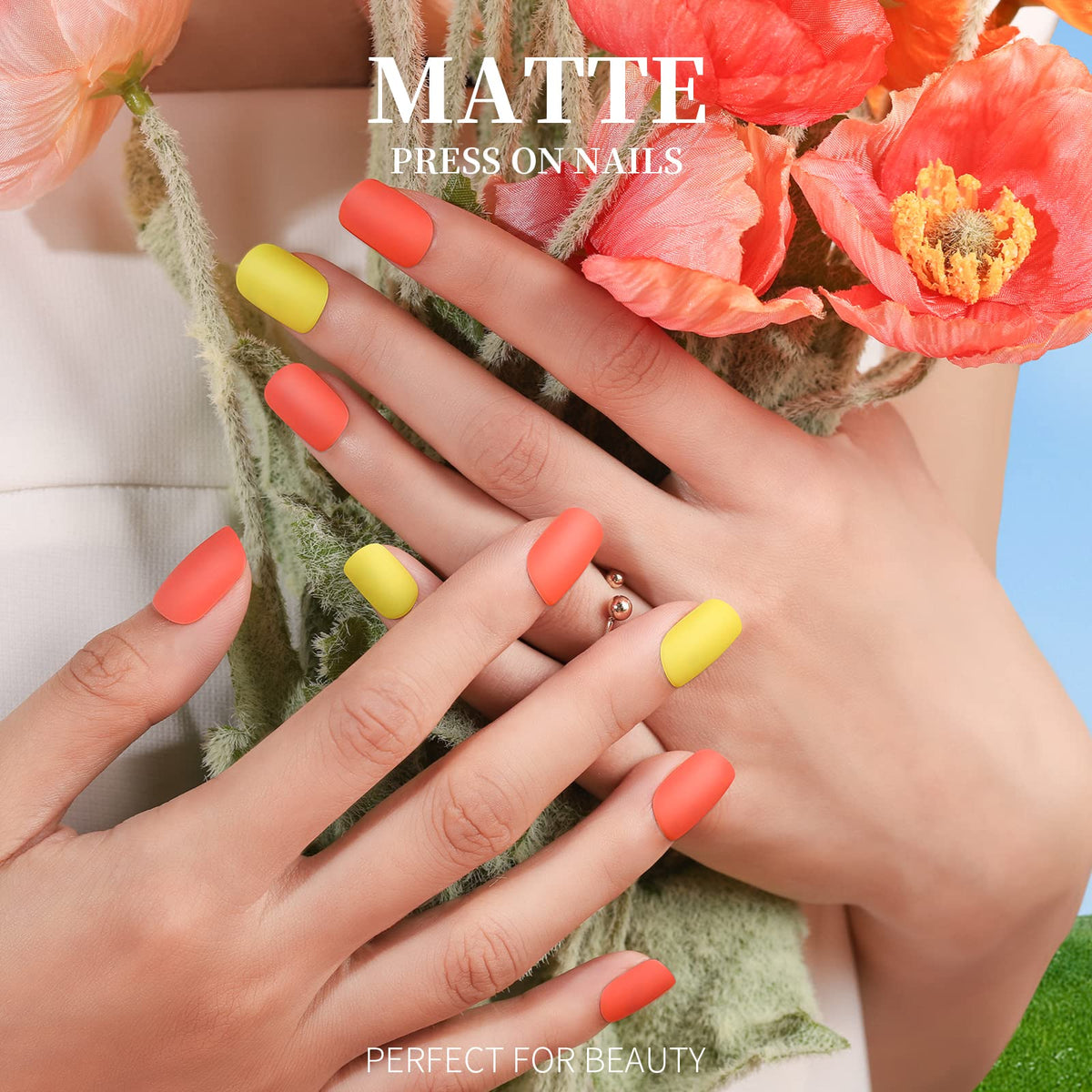 Teenitor glitter press on nails showcasing vibrant sparkle