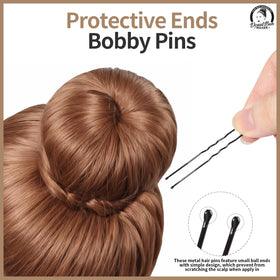 Teenitor Hair Bun Maker Kit accessories including elastic bands and bobby pins