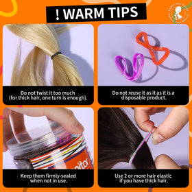 Teenitor Hair Elastics in use on a ponytail