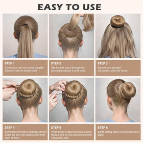 Teenitor hair pins included with the donut hair bun maker set