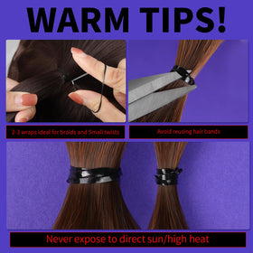 Teenitor hair rubber bands on a ponytail