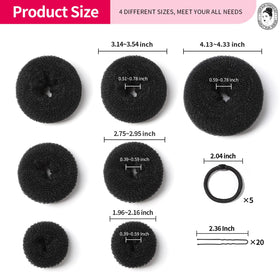 Teenitor Hair Styling Kit showcasing different bun styles