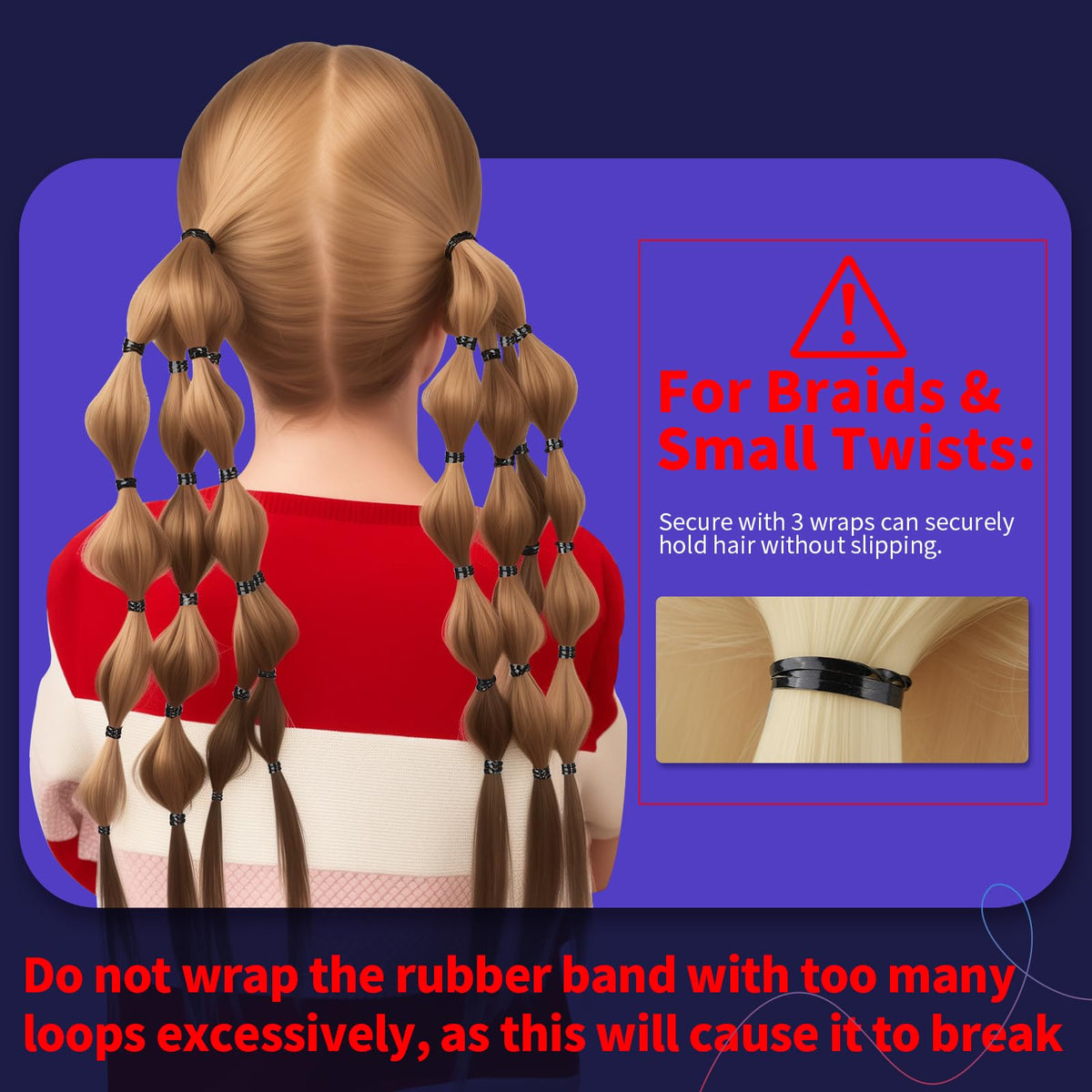Teenitor hair ties displayed in a bowl