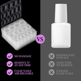 Teenitor Nail Adhesive Tabs showing thickness comparison