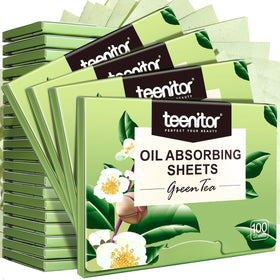 Teenitor Oil Blotting Sheets packaging with green tea essence