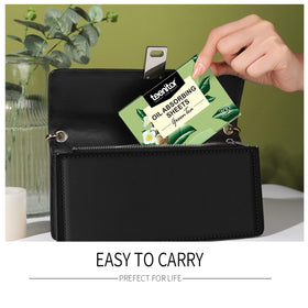 Teenitor Oil Blotting Sheets with green tea granules