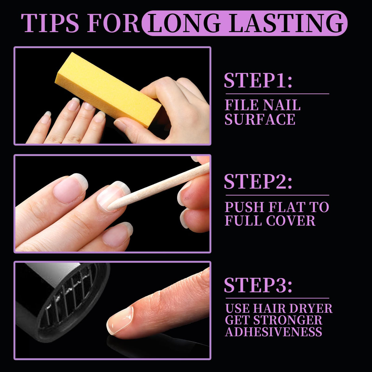 Teenitor Press on Nail Adhesive Tabs with clear and yellow options