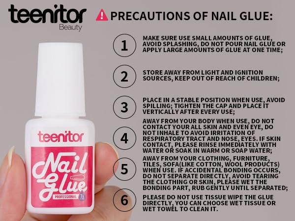 Teenitor Press On Nails Almond packaging and contents