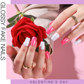 Teenitor Press on Nails application tools including glue and tabs