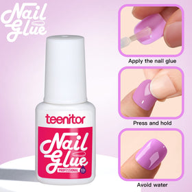 Teenitor press on nails kit packaging showing included items