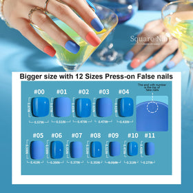 Teenitor Short Press On Nails in various sizes