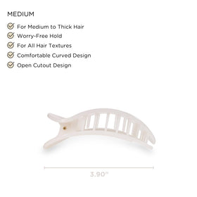 Teleties Flat Round Clip showing bendable teeth design
