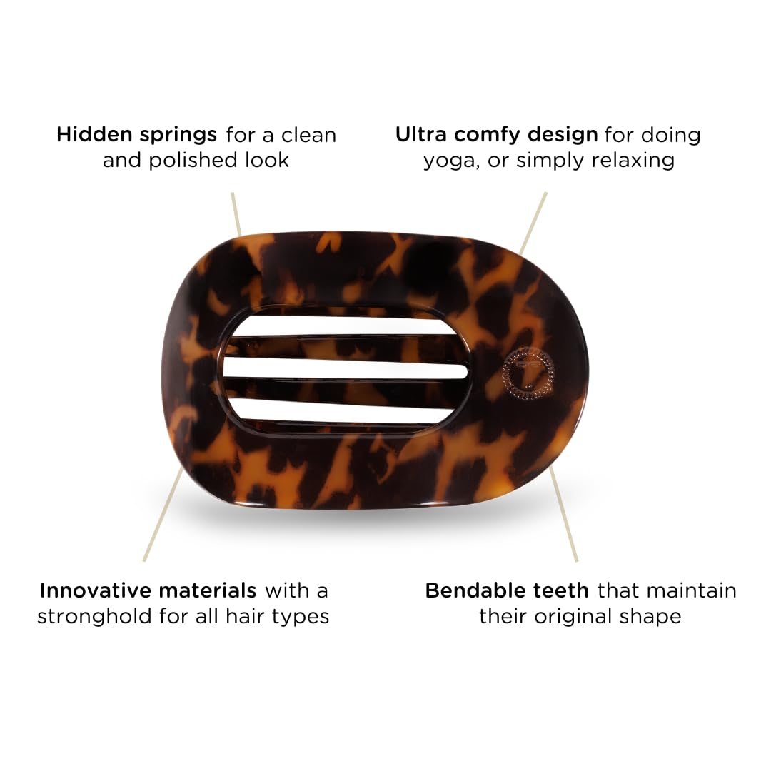 Teleties Medium Flat Round Clip in a lifestyle setting
