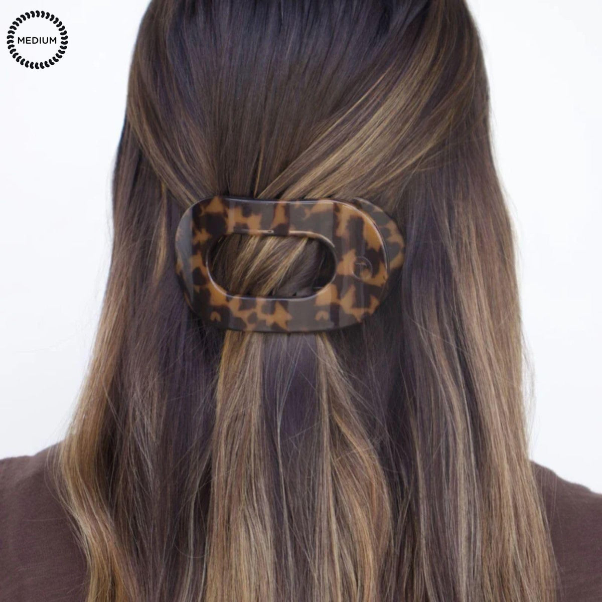 Teleties Medium Flat Round Clip side view