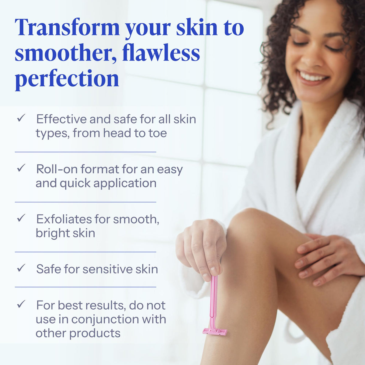 Tend Skin Roll-On Solution application on skin