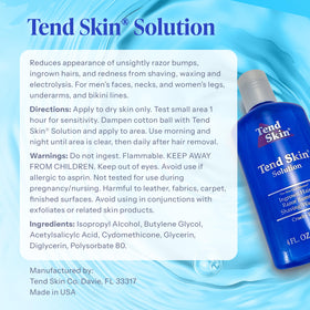 Tend Skin Solution on a bathroom counter with towel