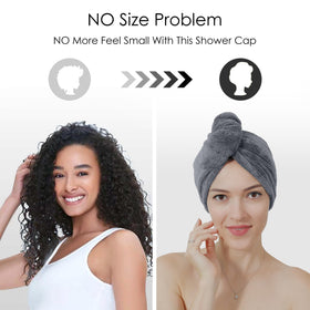 TENSTARS Hair Towel Wrap being used by a woman after shower