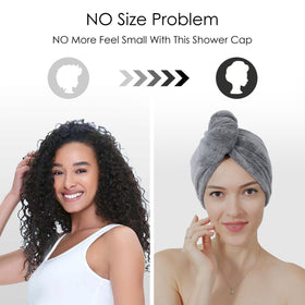 TENSTARS Hair Towel Wrap displayed with beach accessories