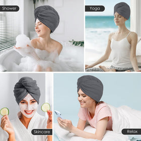 TENSTARS Hair Towel Wrap folded neatly for storage