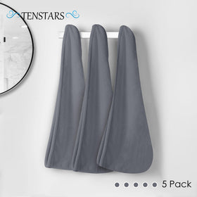 TENSTARS Hair Towel Wrap set of 5 in various colours